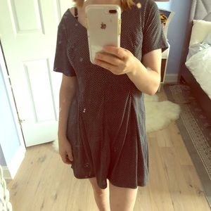 Vintage navy polka dot dress